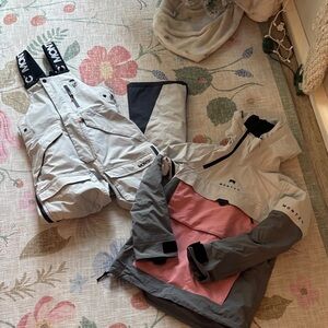 Montec Bibs an Jacket Set XS Pink and Gray